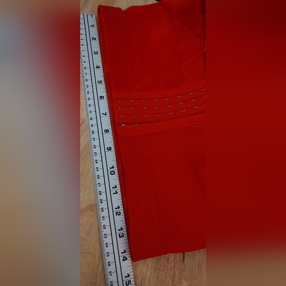 Bustier women faux leather color red style Gothic adjustable straps New L /XL - Picture 14 of 16